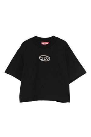 tshirt in cotone nero DIESEL KIDS | J0242800YI9K900